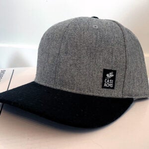 Baseball Hat - Black/Grey Wool