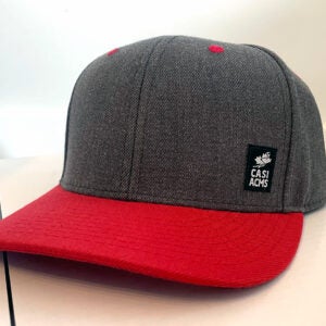 Baseball Hat - Red/Grey Wool